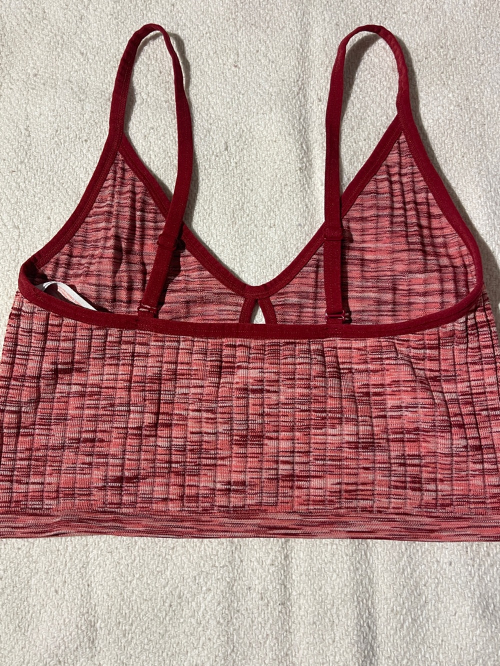 Colsie Pink and Red Ribbed Knit Cami - Picture 2 of 3